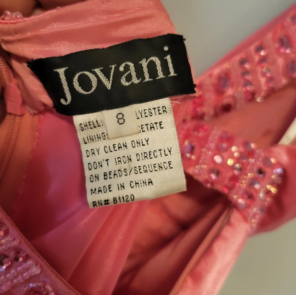 Jovani pink evening gown, size 8 - Picture 3 of 8